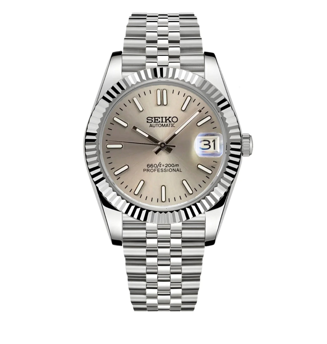 SEIKO MOD DATEJUST CHAMPAGNE