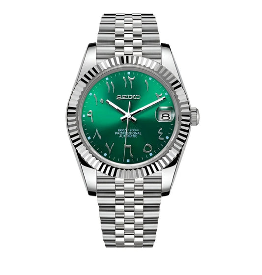 SEIKO MOD DATEJUST ARABIC GREEN