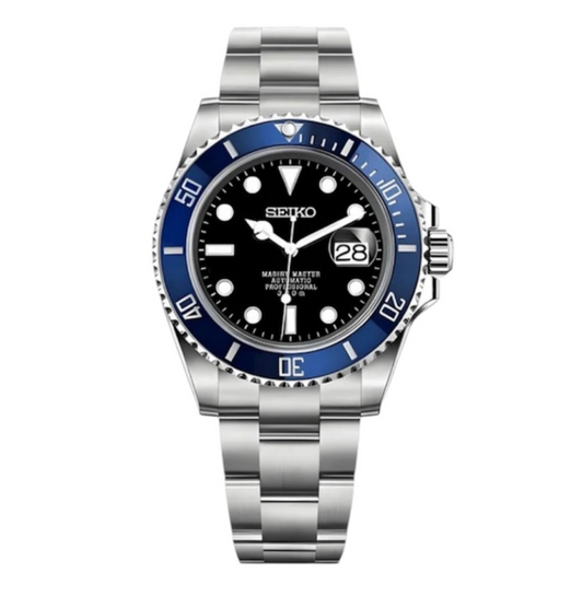 SEIKO MOD SUBMARINER BLUE-BLACK-SILVER