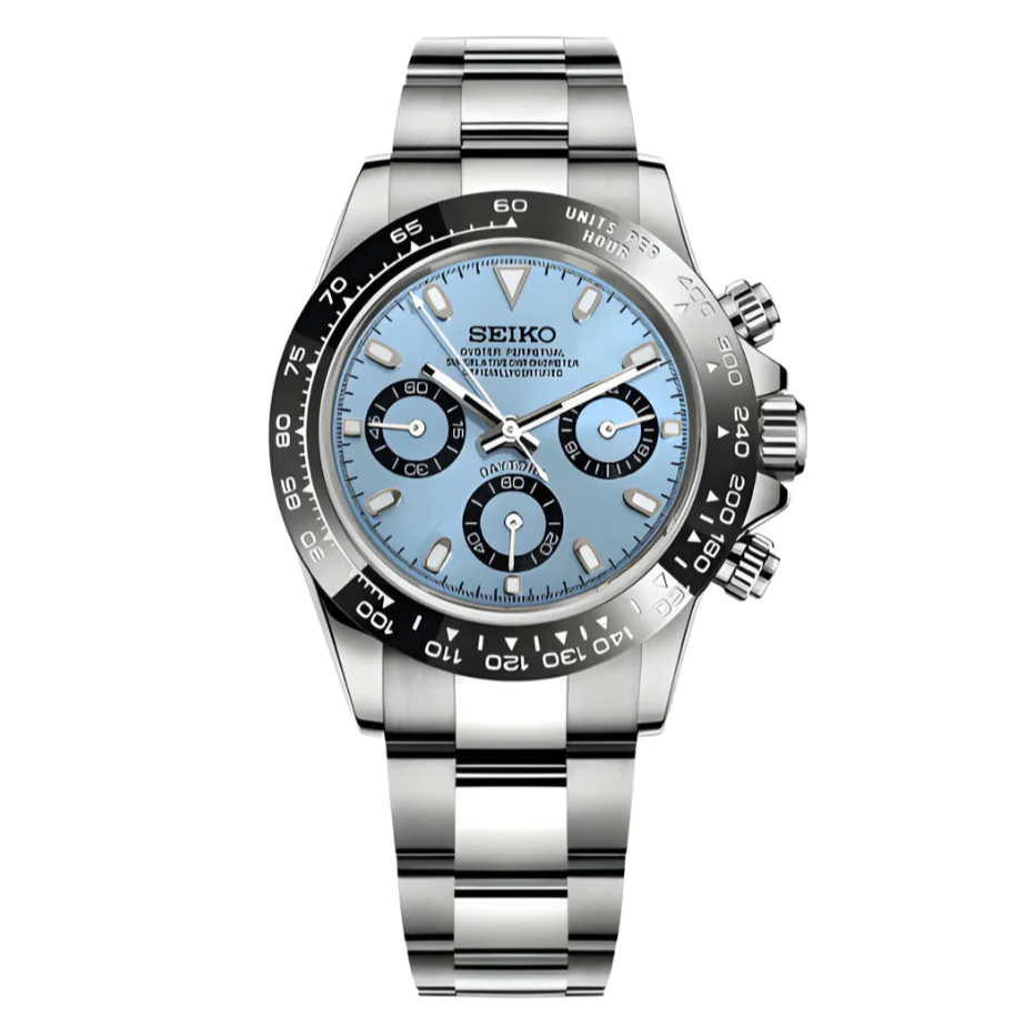 SEIKO MOD DAYTONA LIGHT BLUE