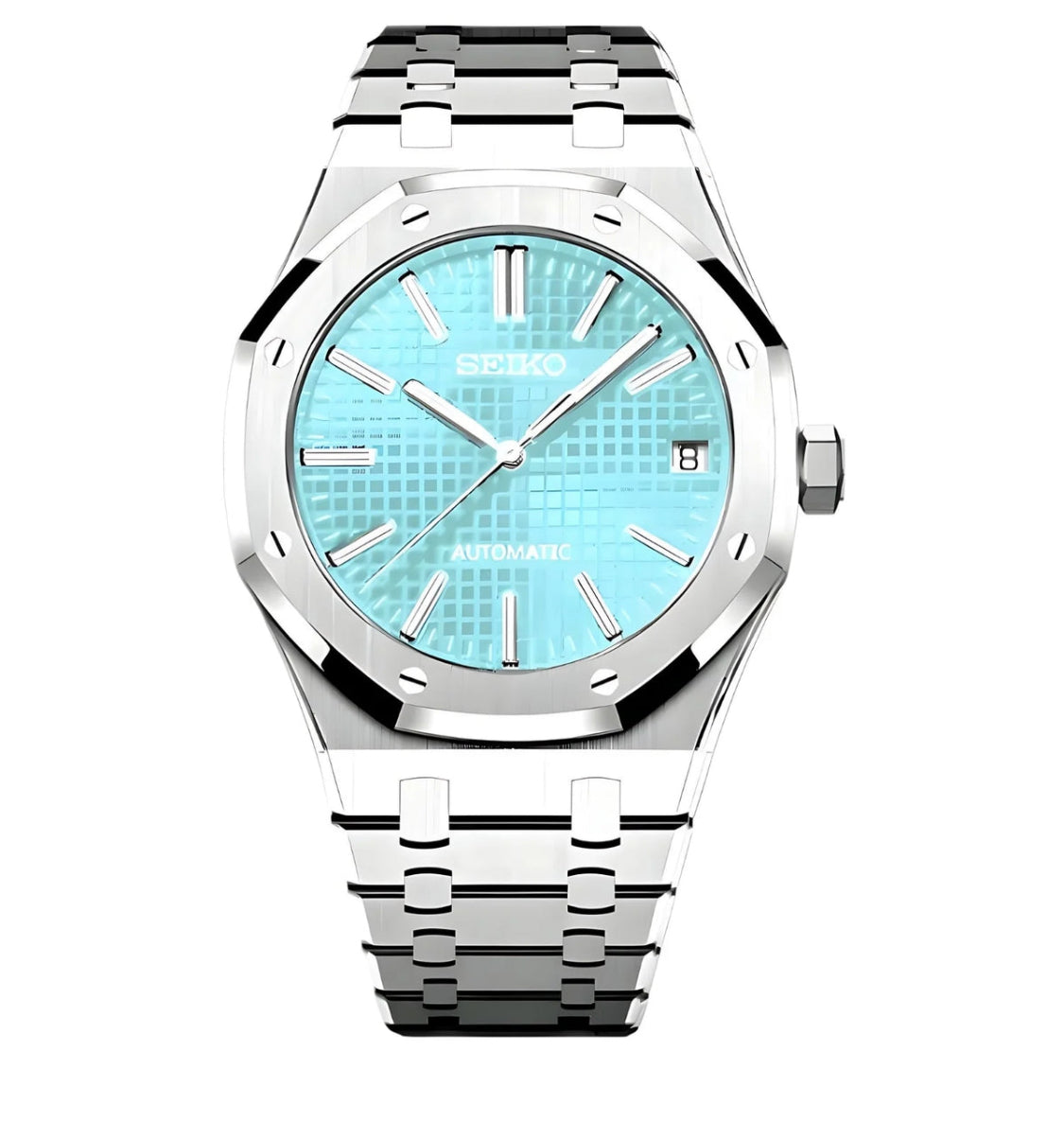 SEIKO MOD OAK SILVER-TIFFANY BLUE