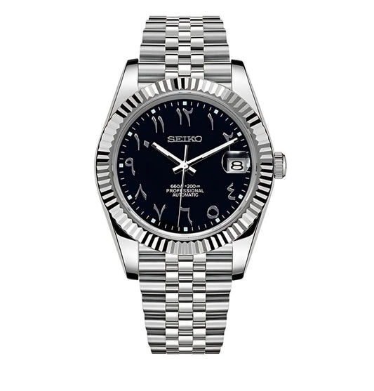 SEIKO MOD DATEJUST ARABIC BLACK